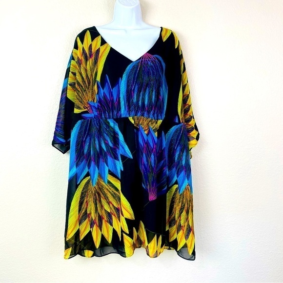 Lane Bryant Multi Color Floral Print Tunic/Dress Size 26/28 - Picture 1 of 6
